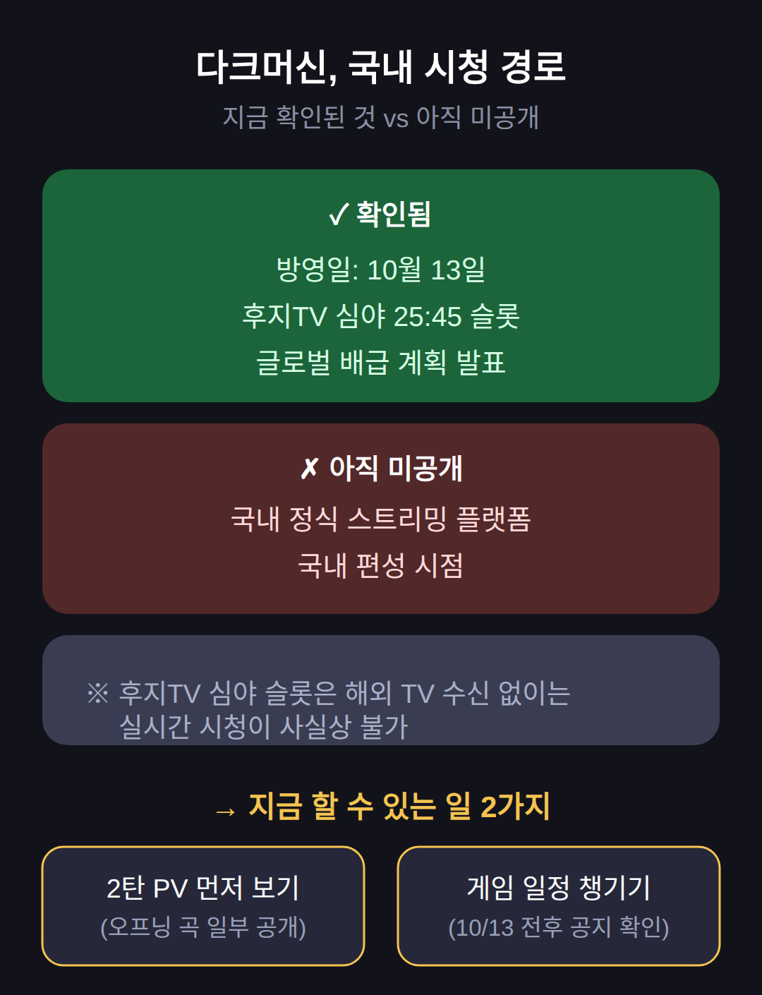 국내에서 볼 수 있는 경로는?