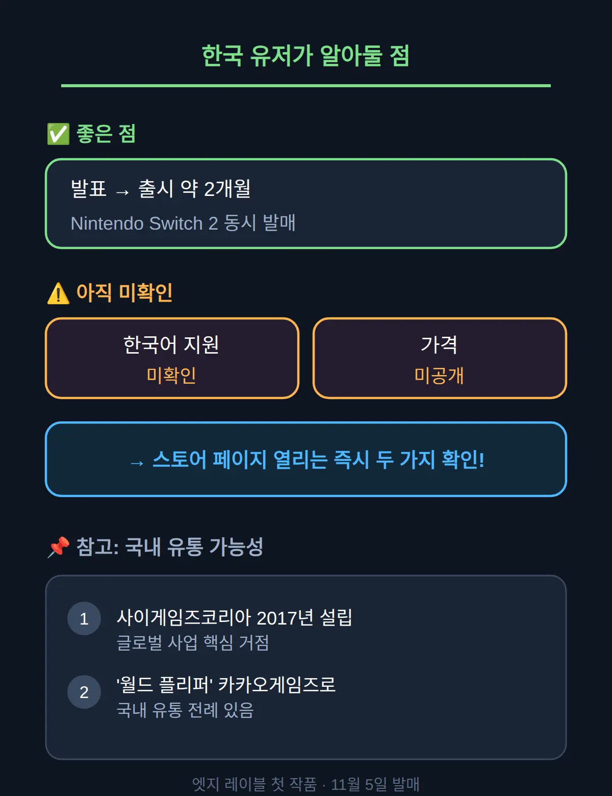 한국 유저가 알아둘 점