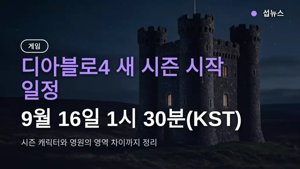 디아블로4 시즌 9월 16일 새벽 1시 30분 시작, 시즌 캐릭터 조건