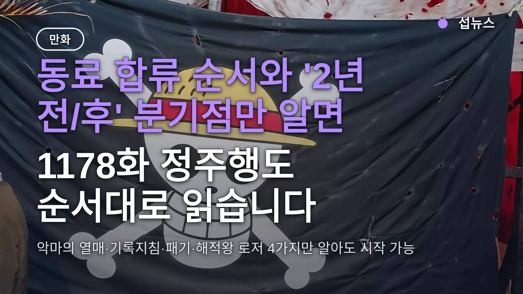 원피스 보기전 알아야 할 것 4가지 — 동료 합류 순서·2년 전후 분기점