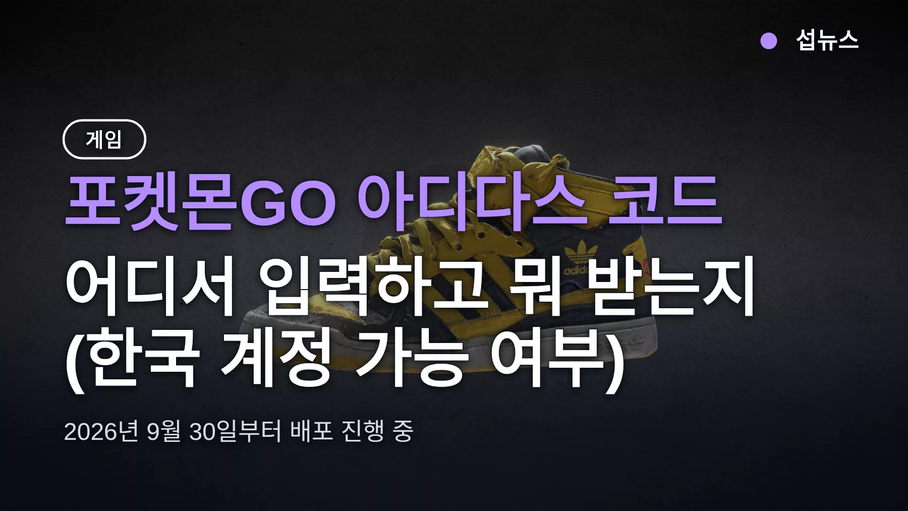 포켓몬GO 아디다스 코드, 어디서 입력하고 뭐 받는지 (한국 계정 가능 여부)