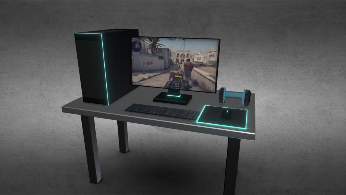 Low Poly Gaming Desk — 게이밍모니터 가성비, 무엇부터 확인하나