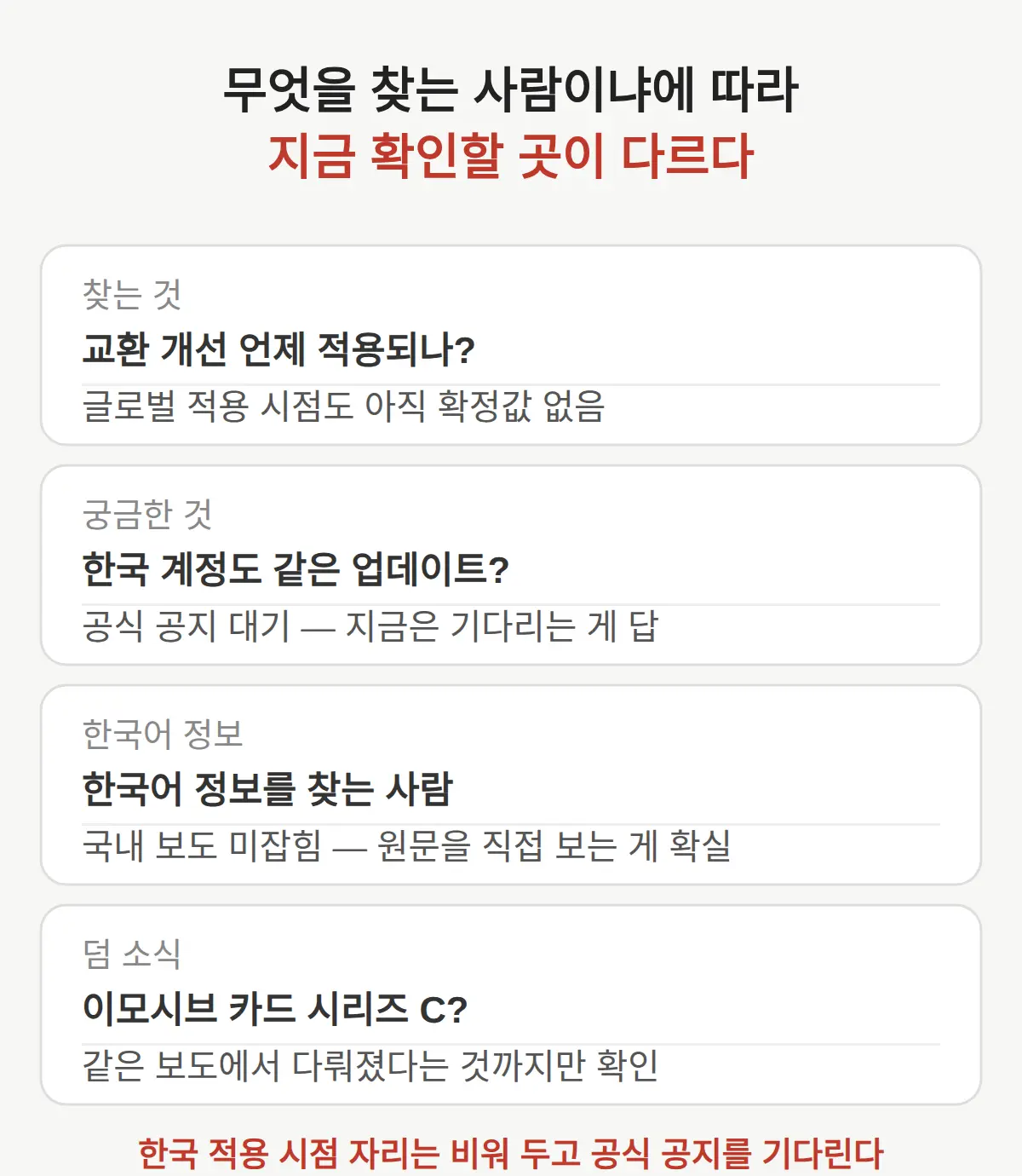 한국 계정에도 같은 업데이트가 오나