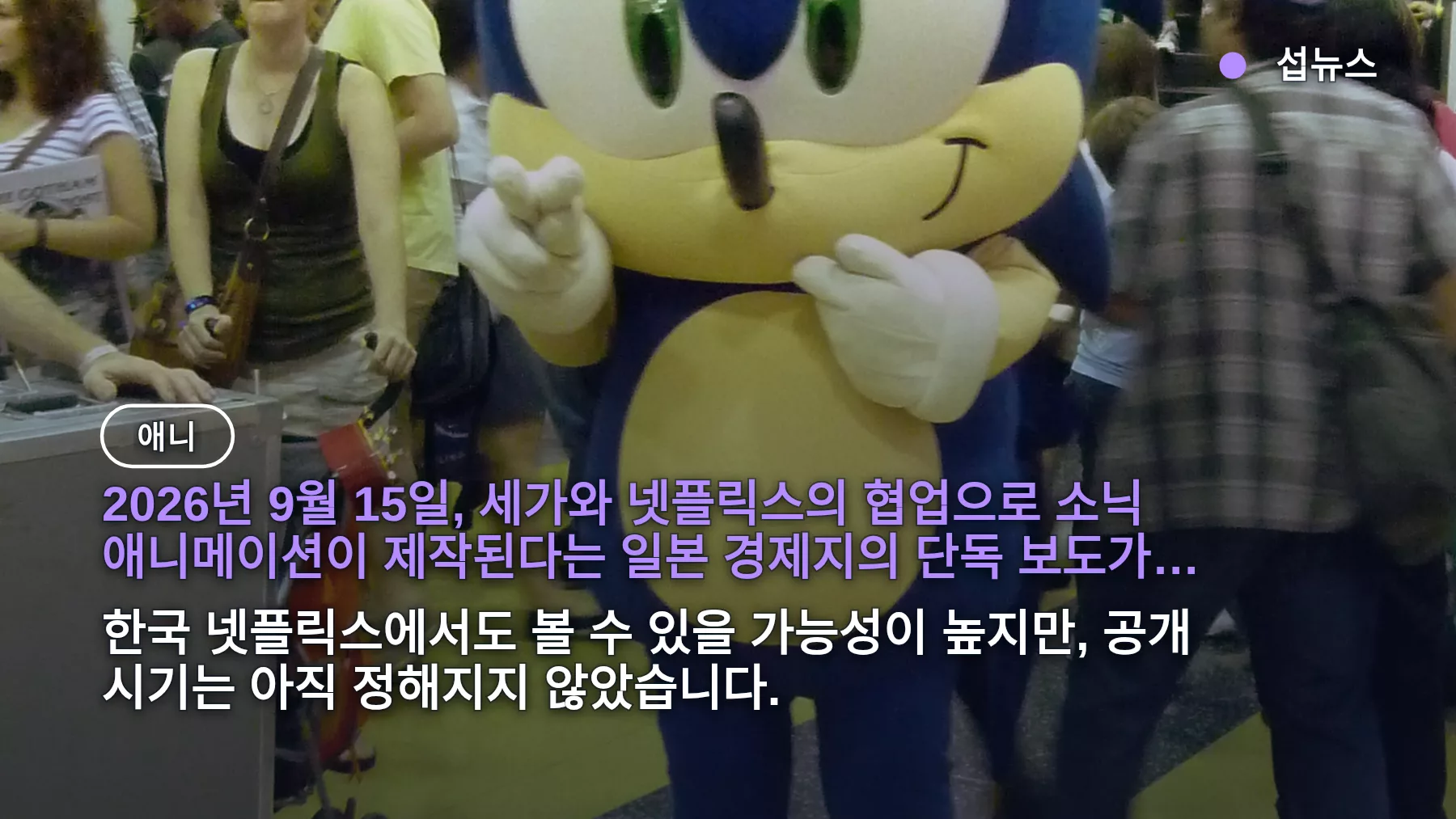소닉 넷플릭스 애니메이션화 — 한국 공개 가능 시기와 지금 알 수 있는 것